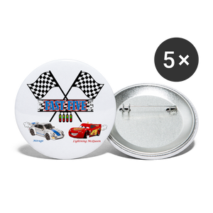 Fast Five Buttons large 2.2'' (5-pack) - white