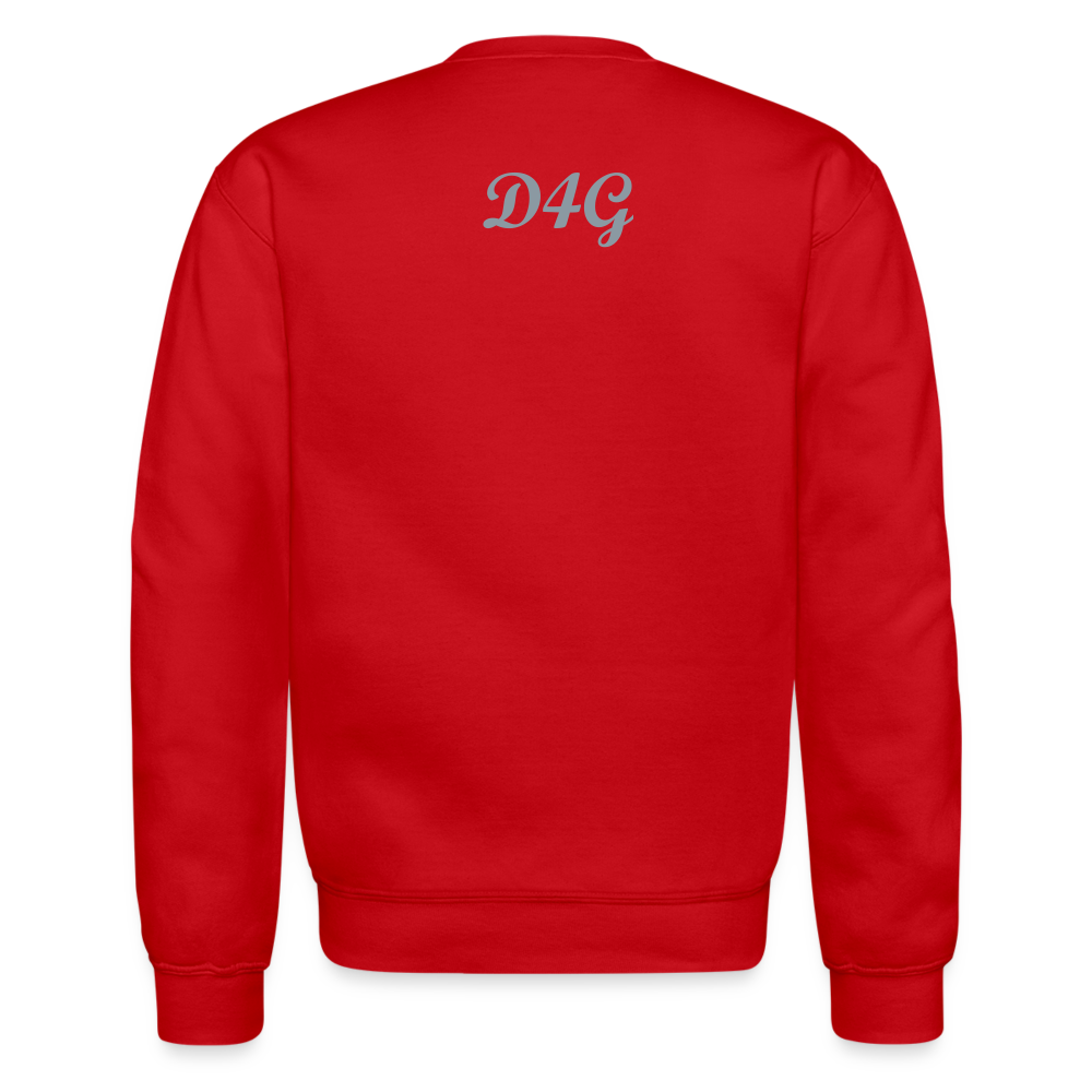 Unisex Silver D4G Crewneck Sweatshirt - red