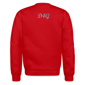 Unisex Silver D4G Crewneck Sweatshirt - red