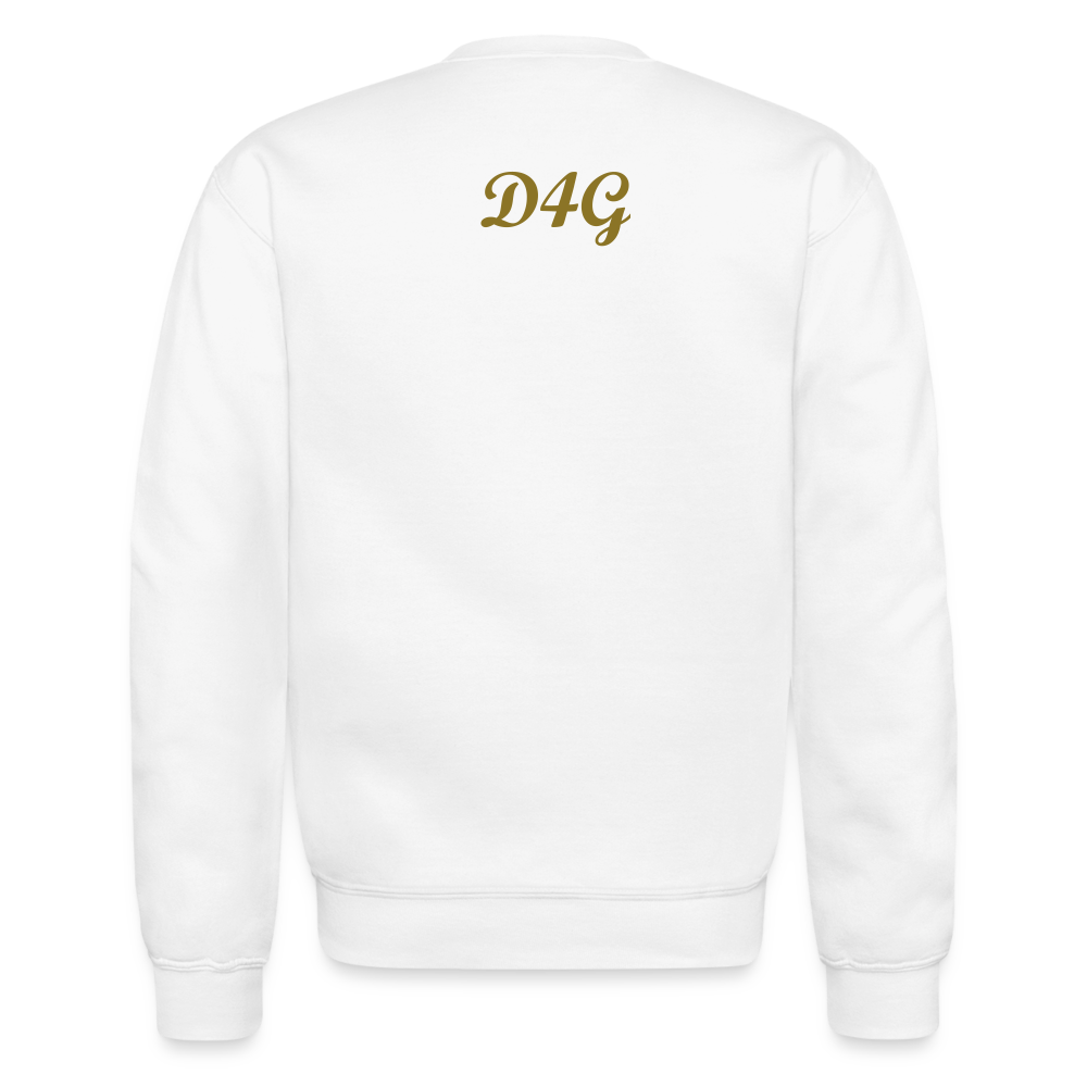 Unisex Gold D4G Crewneck Sweatshirt - white