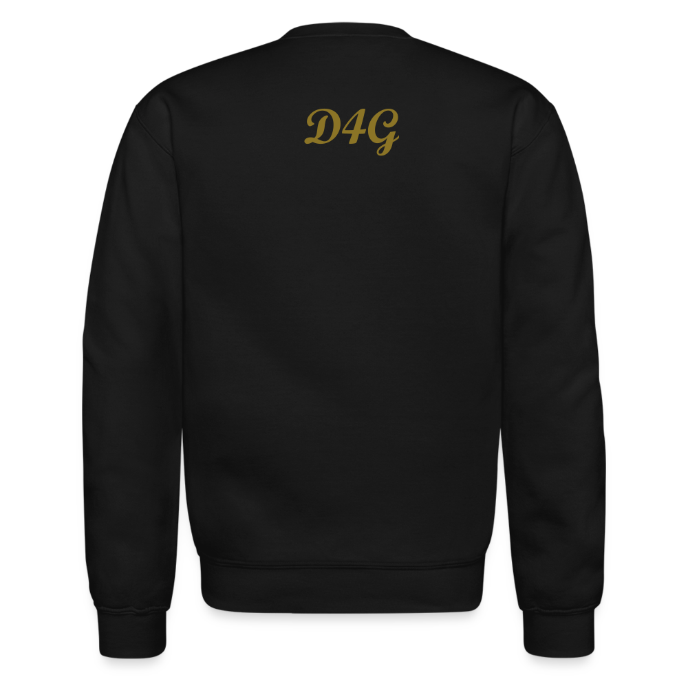 Unisex Gold D4G Crewneck Sweatshirt - black