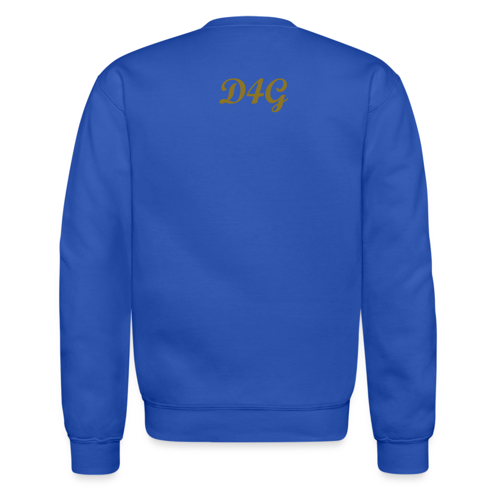 Unisex Gold D4G Crewneck Sweatshirt - royal blue