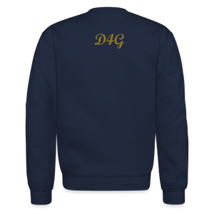 Unisex Gold D4G Crewneck Sweatshirt - navy