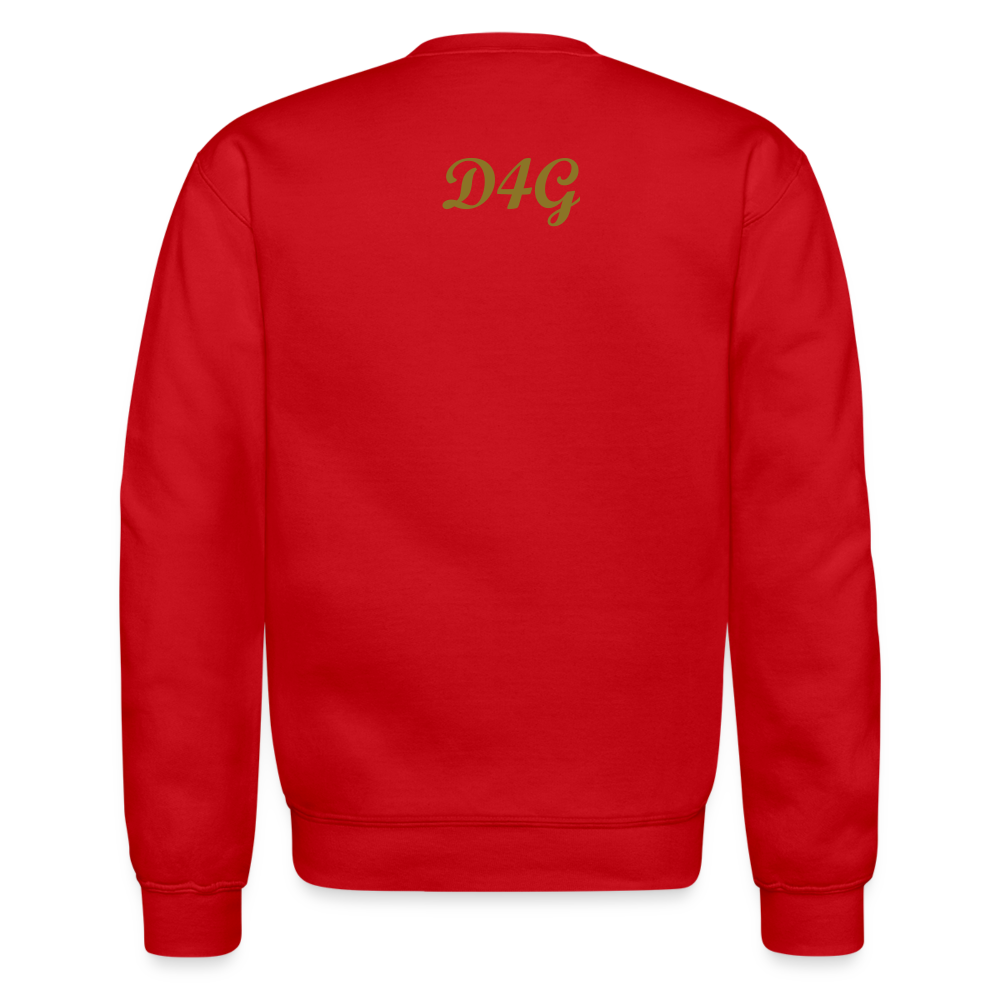 Unisex Gold D4G Crewneck Sweatshirt - red