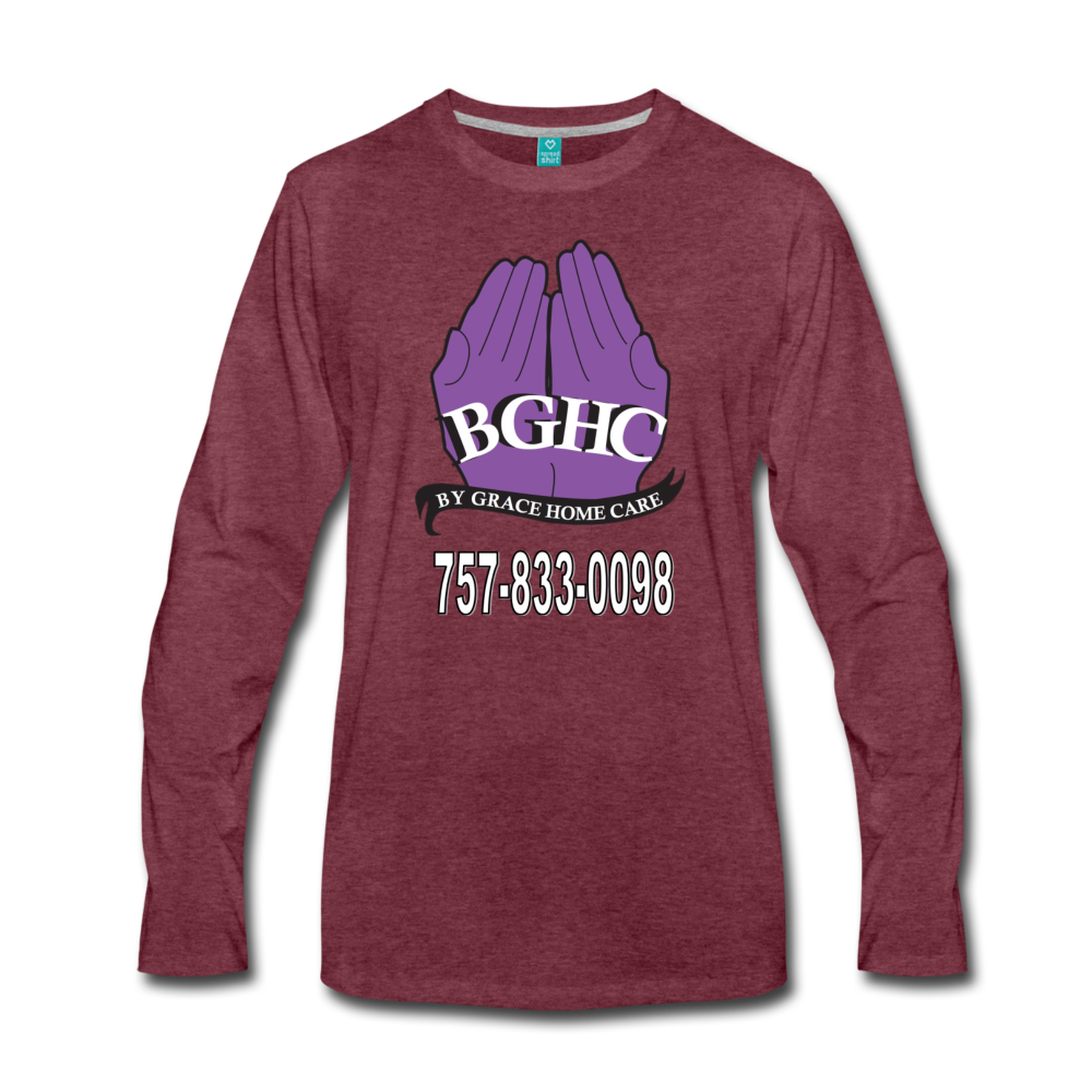 BGHC Unisex Premium Long Sleeve T-Shirt - heather burgundy