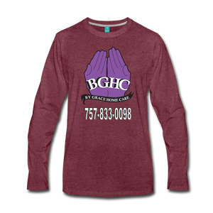 BGHC Unisex Premium Long Sleeve T-Shirt - heather burgundy