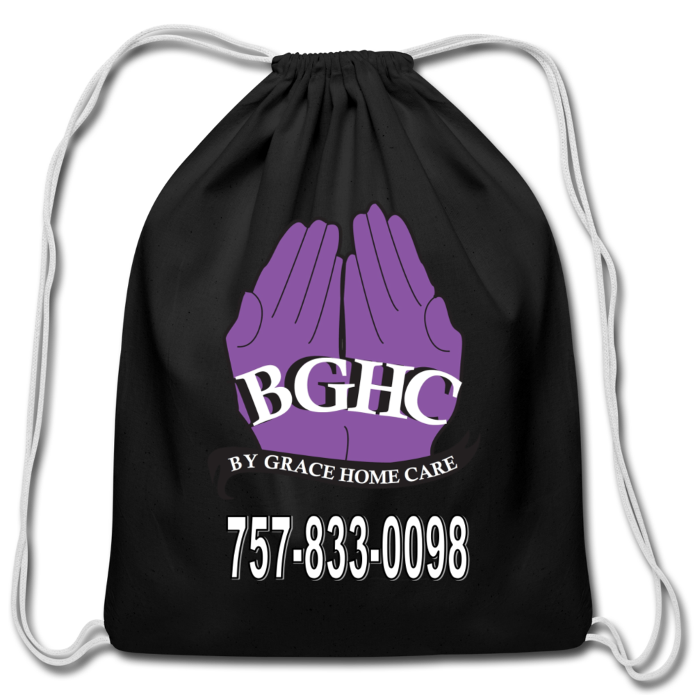 BGHC Cotton Drawstring Bag - black