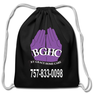 BGHC Cotton Drawstring Bag - black