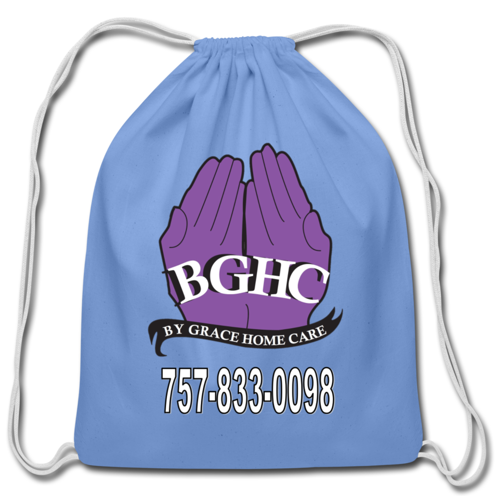 BGHC Cotton Drawstring Bag - carolina blue