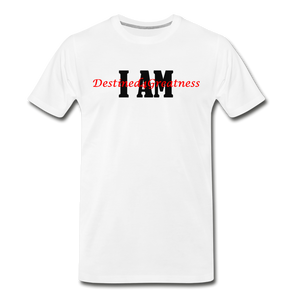 Red I AM T-Shirt - white