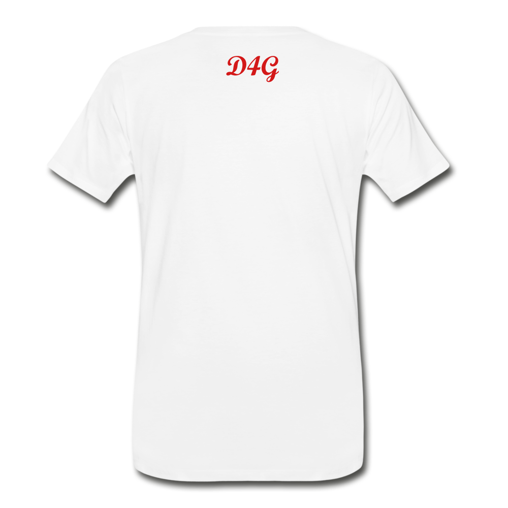 Red I AM T-Shirt - white