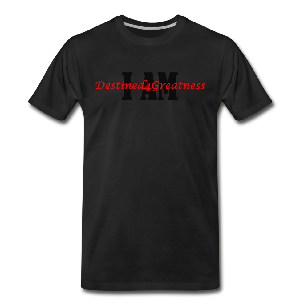 Red I AM T-Shirt - black