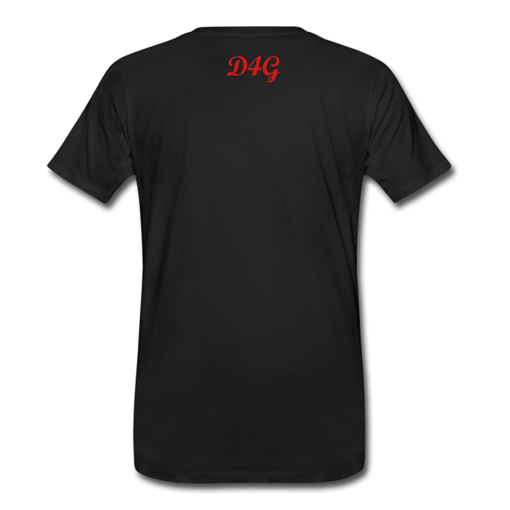 Red I AM T-Shirt - black