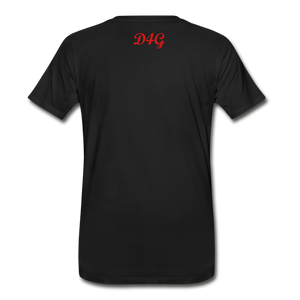 Red I AM T-Shirt - black