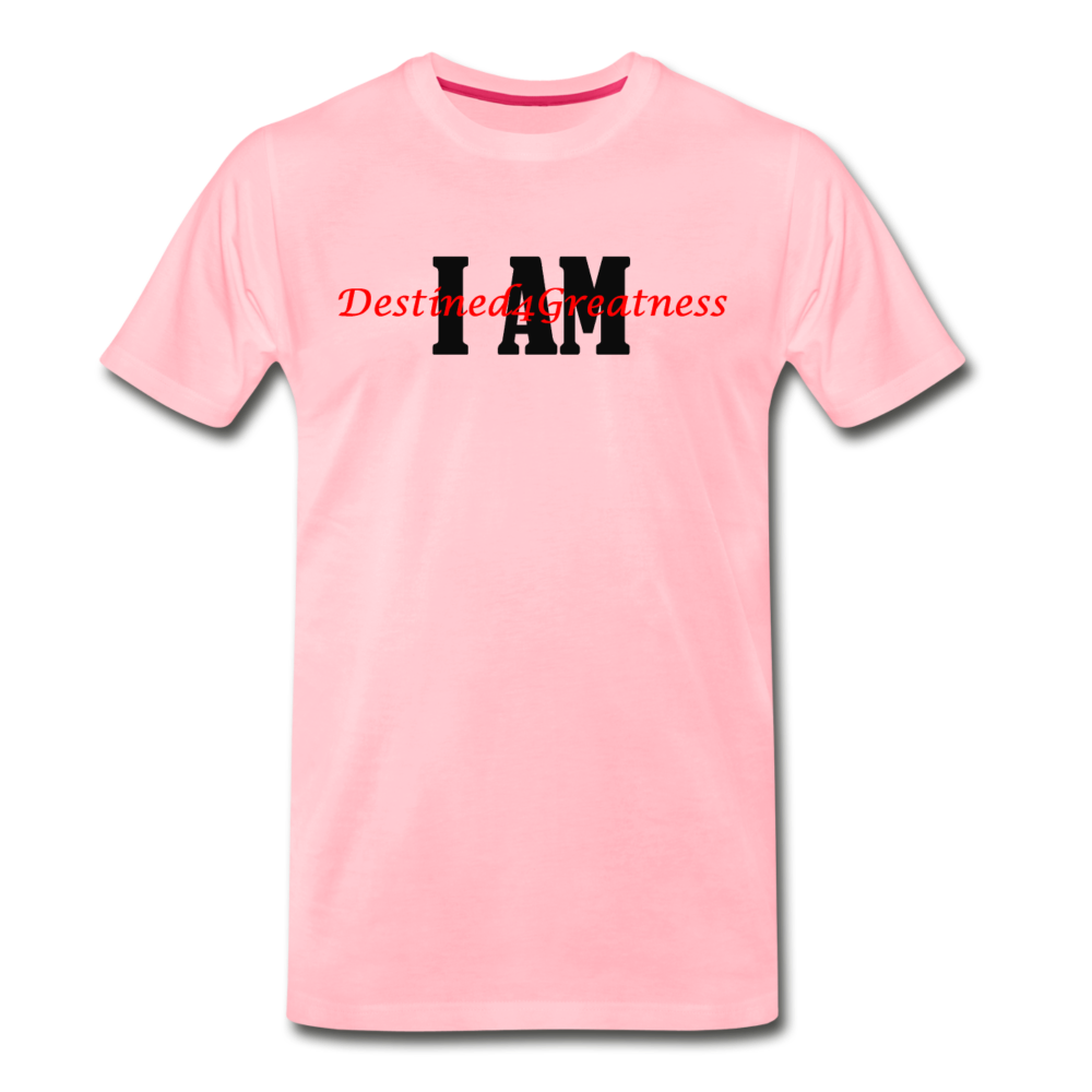 Red I AM T-Shirt - pink