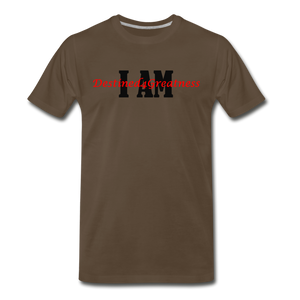 Red I AM T-Shirt - noble brown