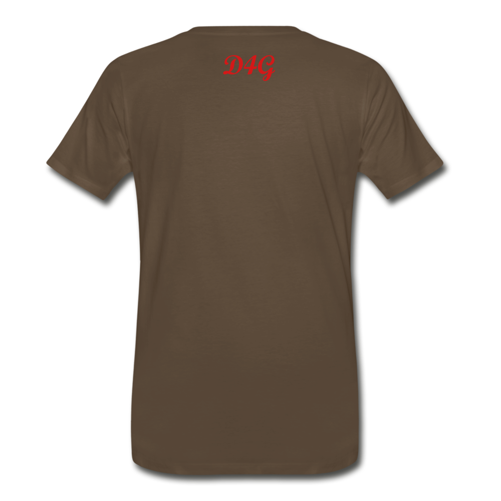 Red I AM T-Shirt - noble brown