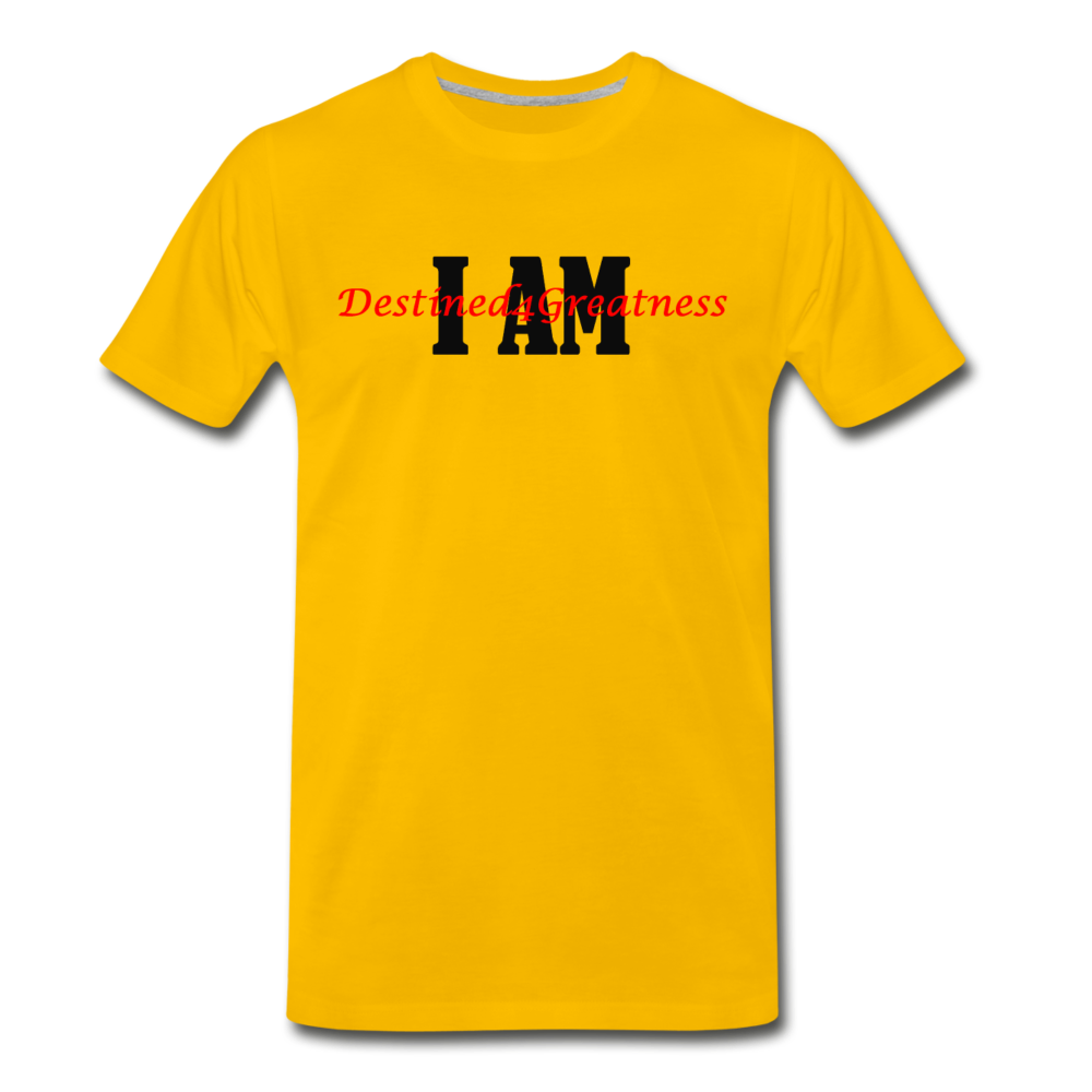 Red I AM T-Shirt - sun yellow