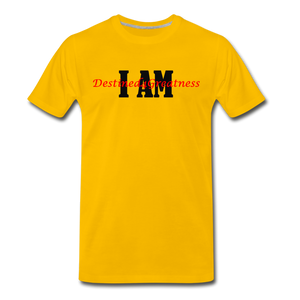 Red I AM T-Shirt - sun yellow