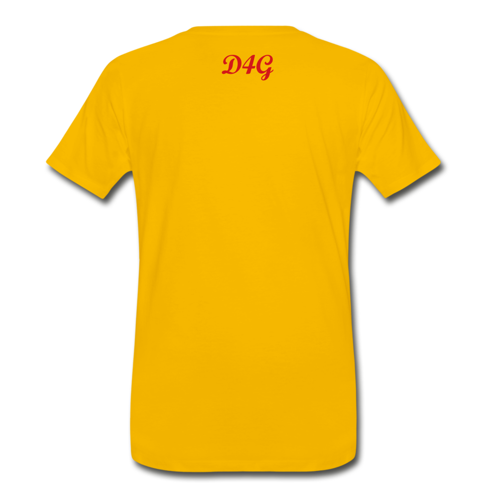 Red I AM T-Shirt - sun yellow