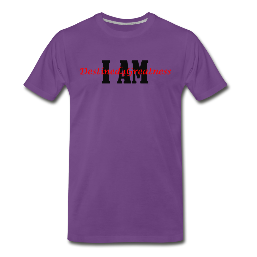 Red I AM T-Shirt - purple