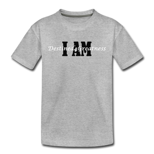 Kids' White I Am T-Shirt - heather gray