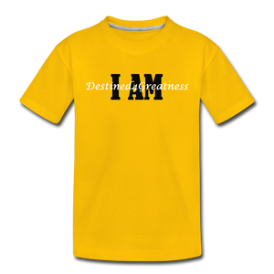 Kids' White I Am T-Shirt - sun yellow