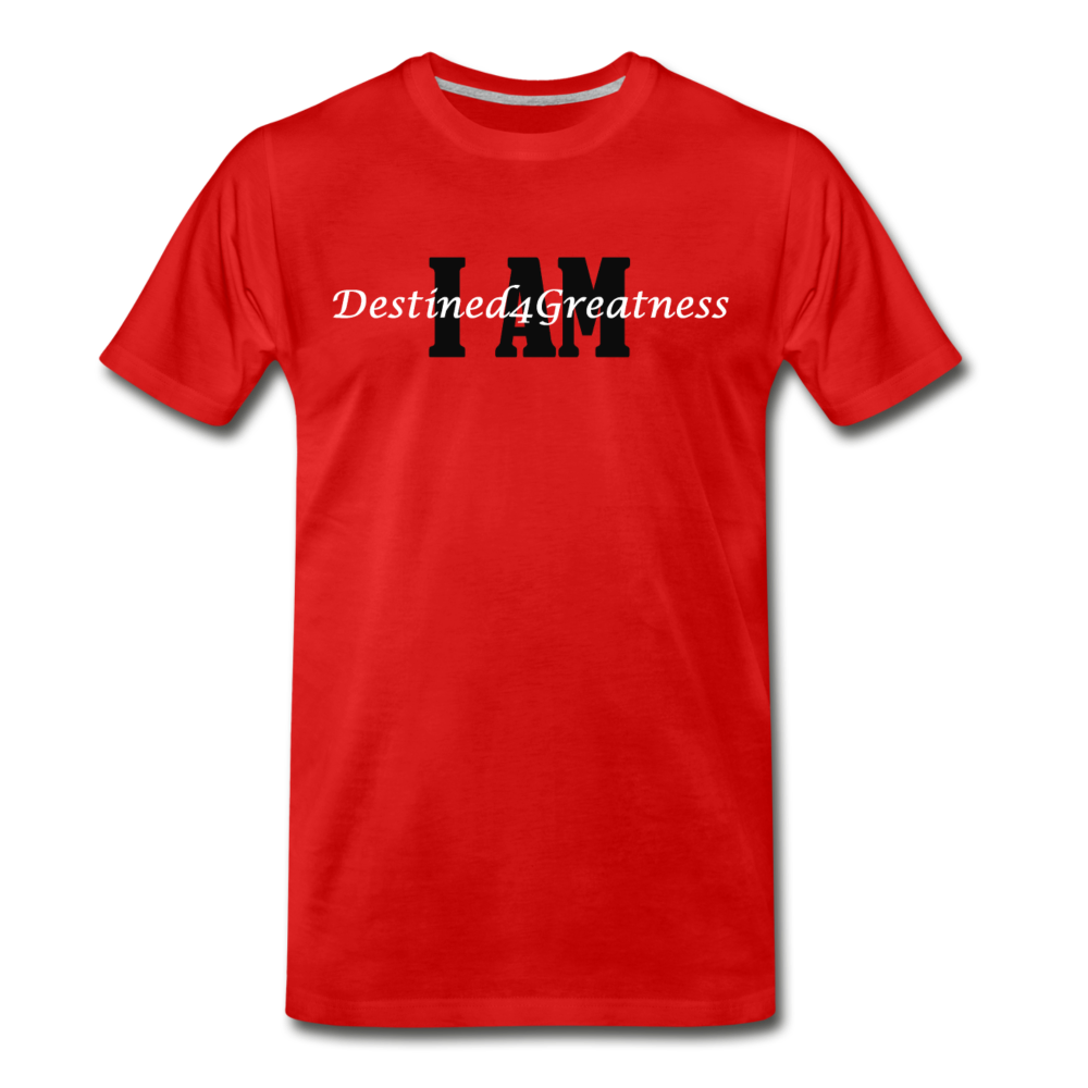 Men's White I AMT-Shirt - red