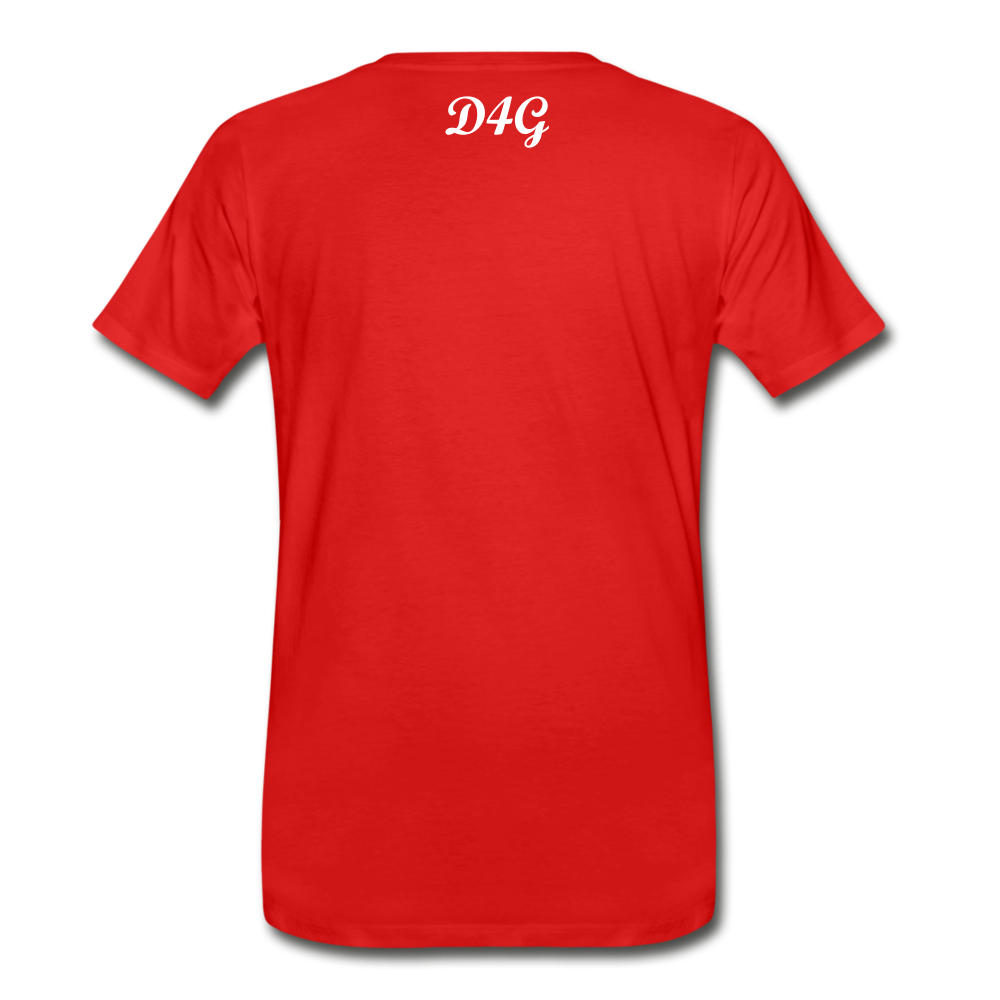 Men's White I AMT-Shirt - red