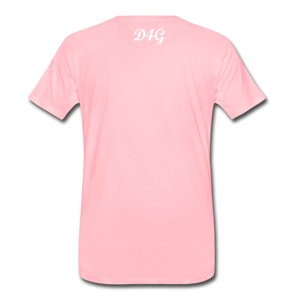 Men's White I AMT-Shirt - pink