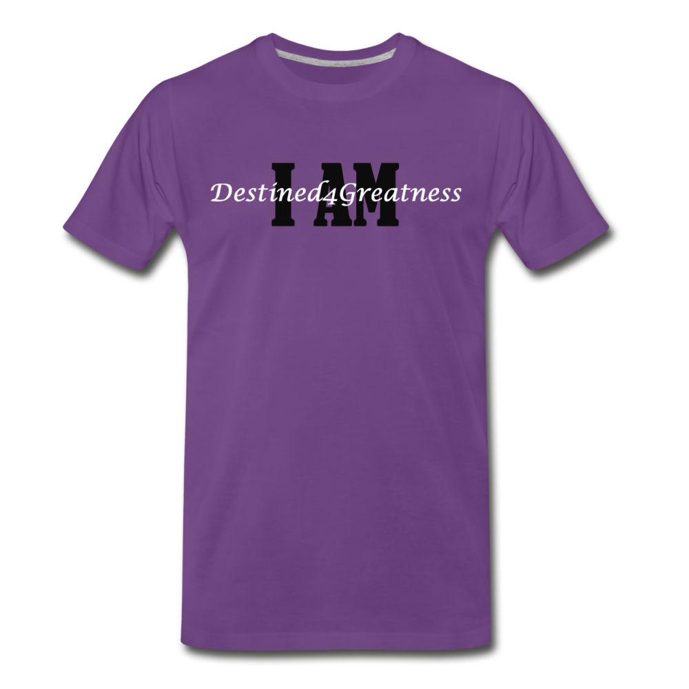 Men's White I AMT-Shirt - purple