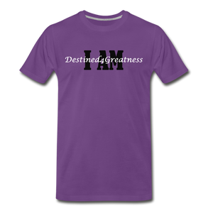 Men's White I AMT-Shirt - purple