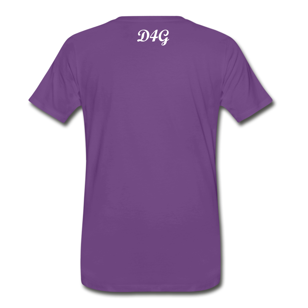 Men's White I AMT-Shirt - purple