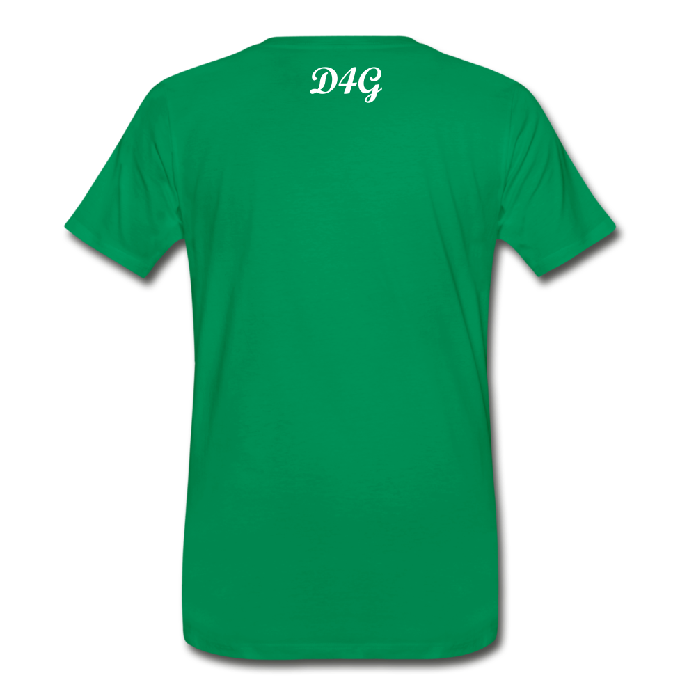 Men's White I AMT-Shirt - kelly green