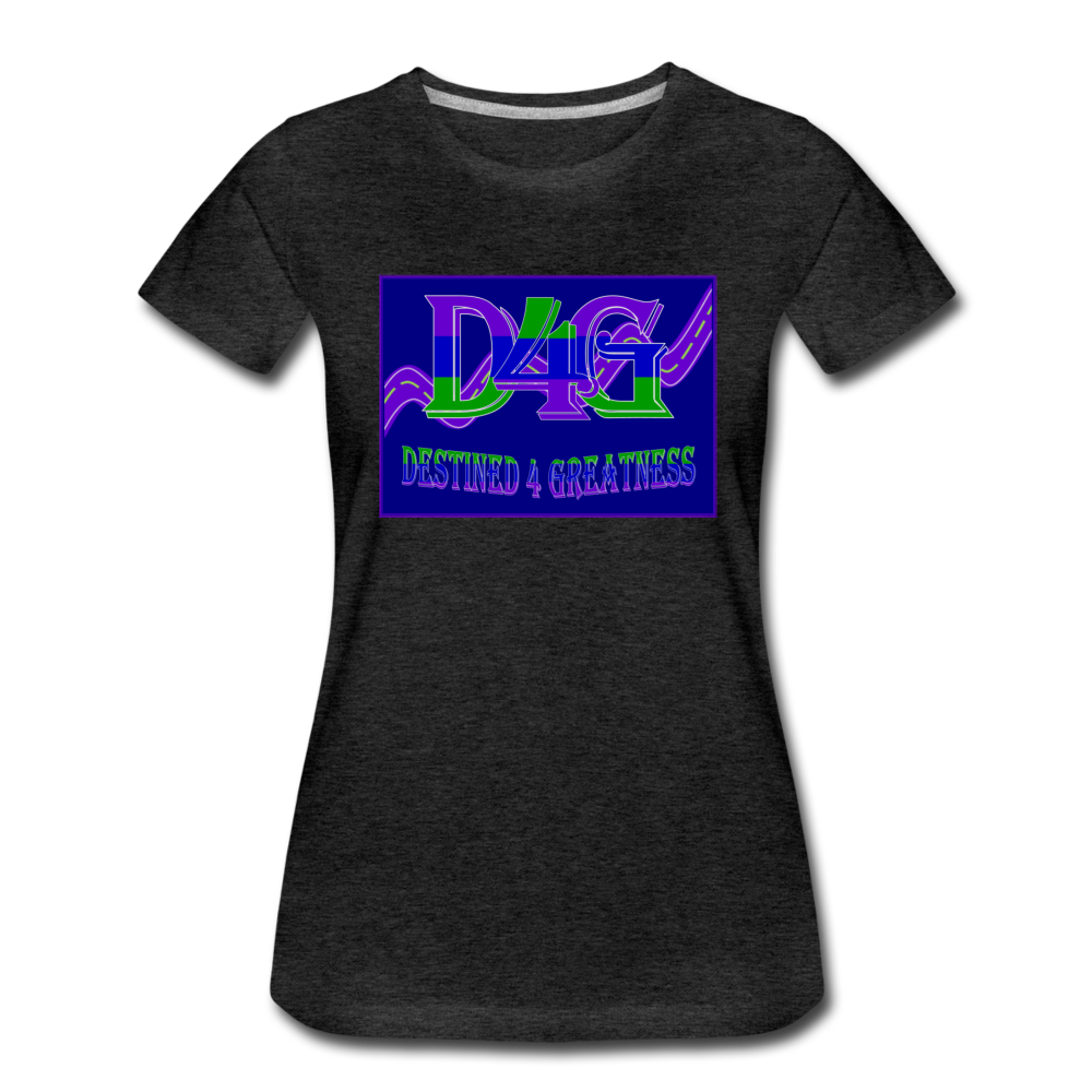 Women's D4G Color Logo T-shirt - charcoal gray