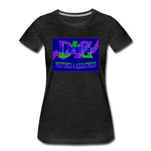 Women's D4G Color Logo T-shirt - charcoal gray