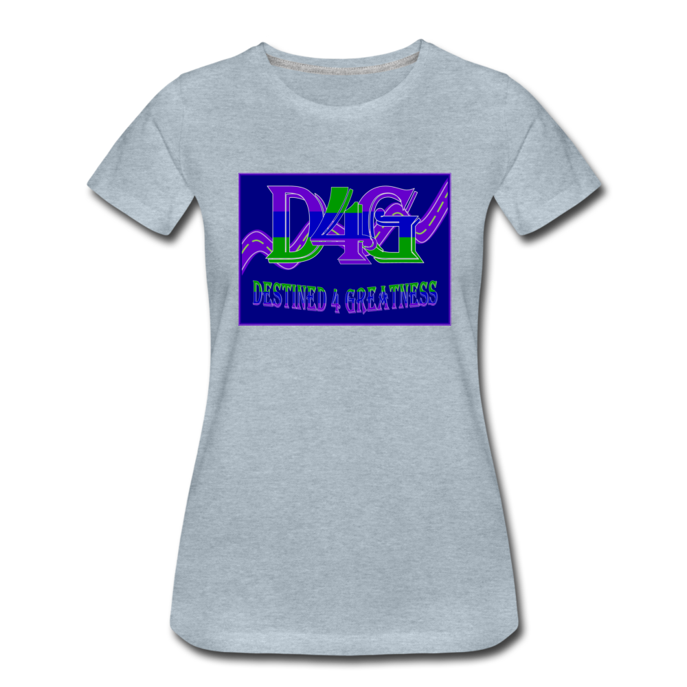 Women's D4G Color Logo T-shirt - heather ice blue