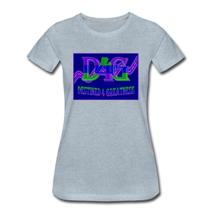 Women's D4G Color Logo T-shirt - heather ice blue