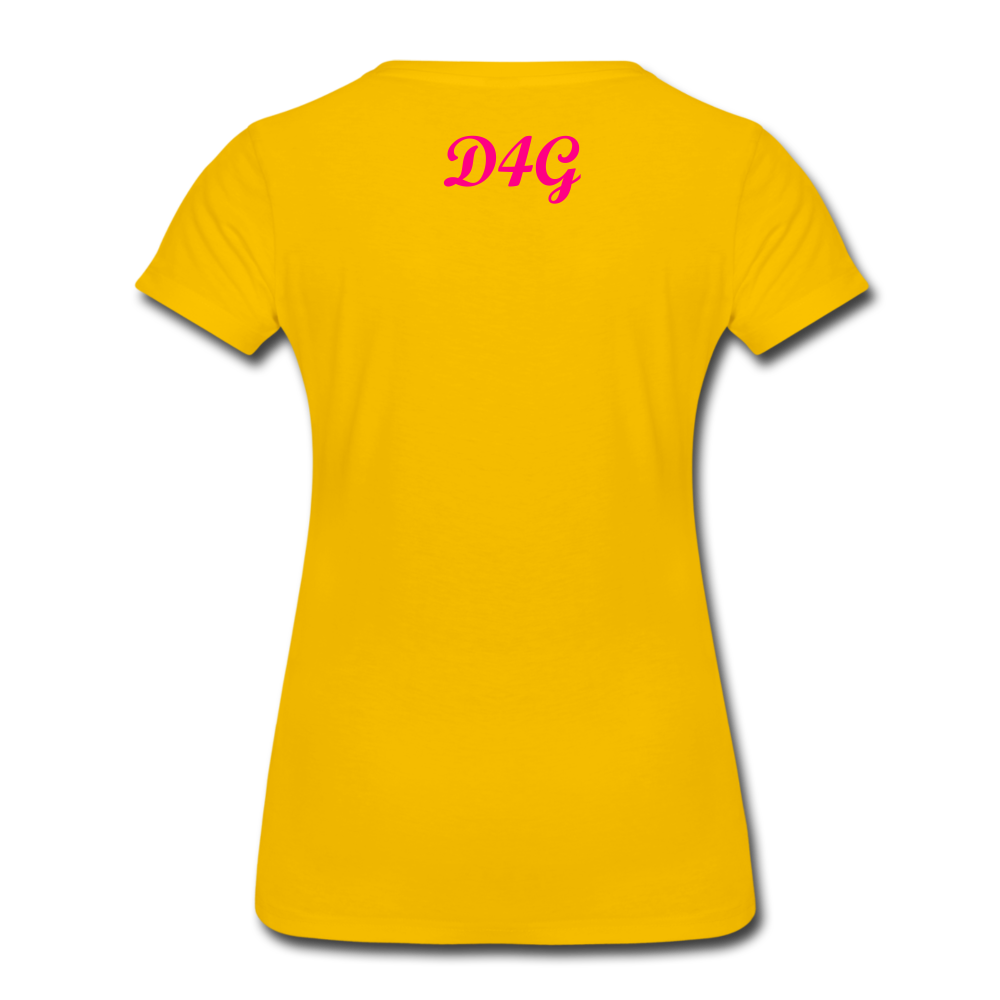 Women’s Pink I AMT-Shirt - sun yellow