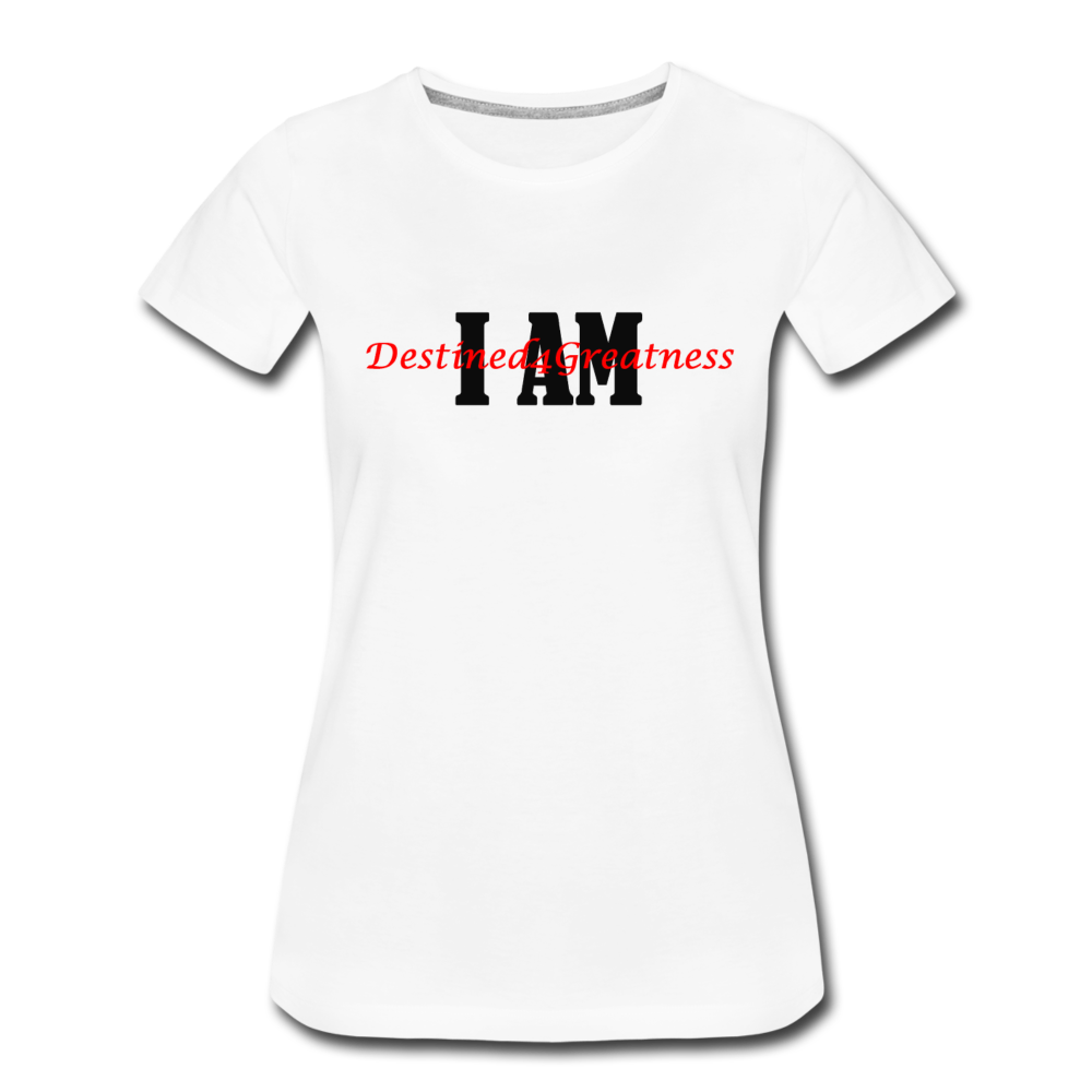 Women’s Red I AM T-Shirt - white