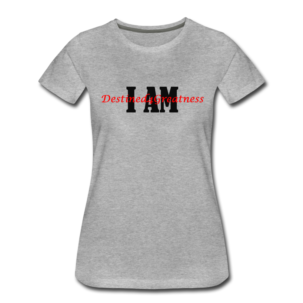 Women’s Red I AM T-Shirt - heather gray