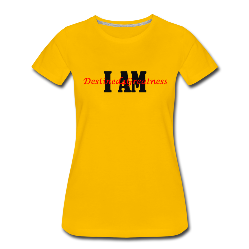 Women’s Red I AM T-Shirt - sun yellow