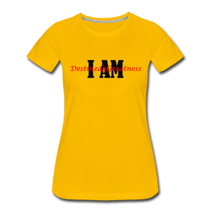 Women’s Red I AM T-Shirt - sun yellow