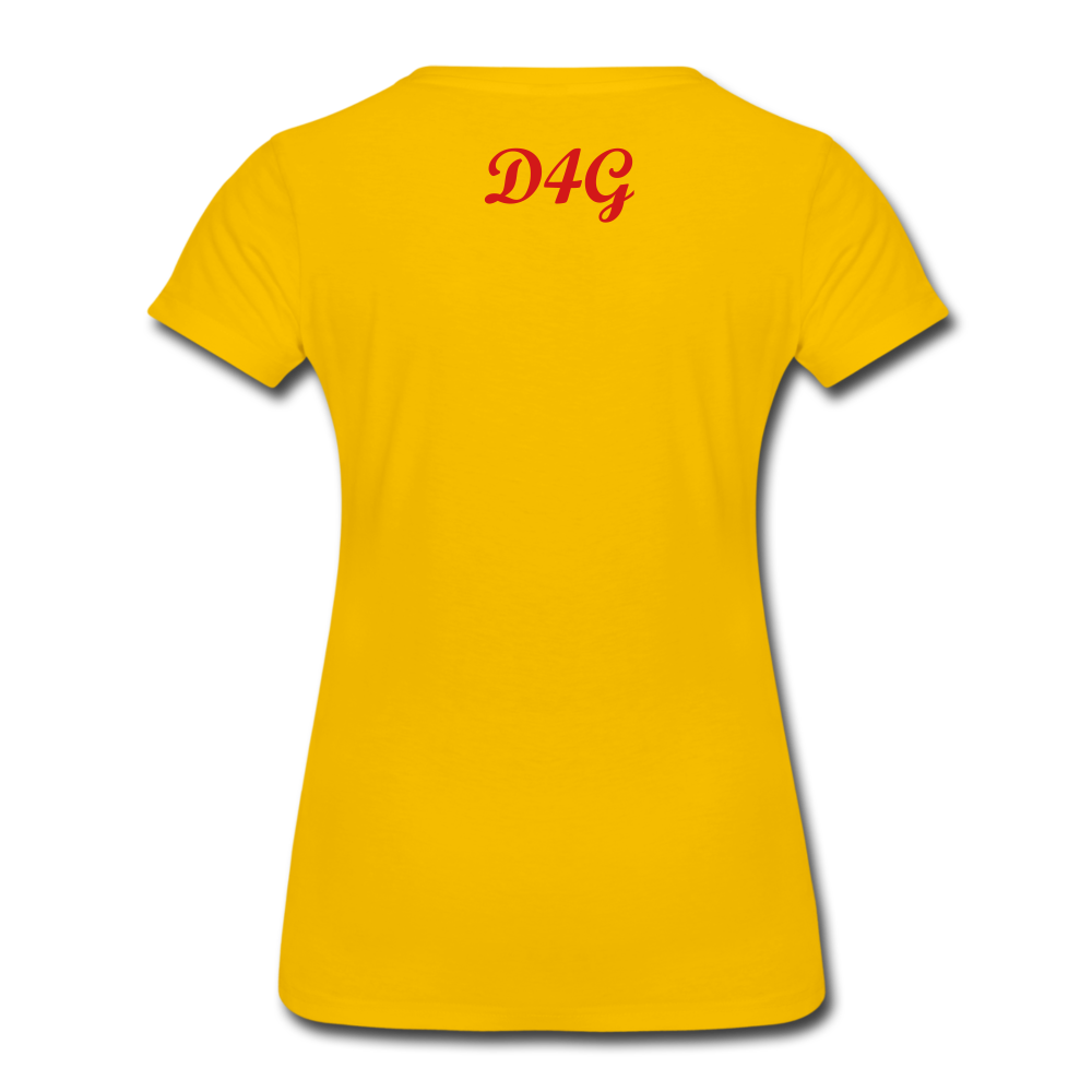 Women’s Red I AM T-Shirt - sun yellow