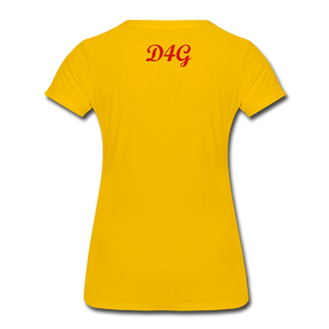 Women’s Red I AM T-Shirt - sun yellow