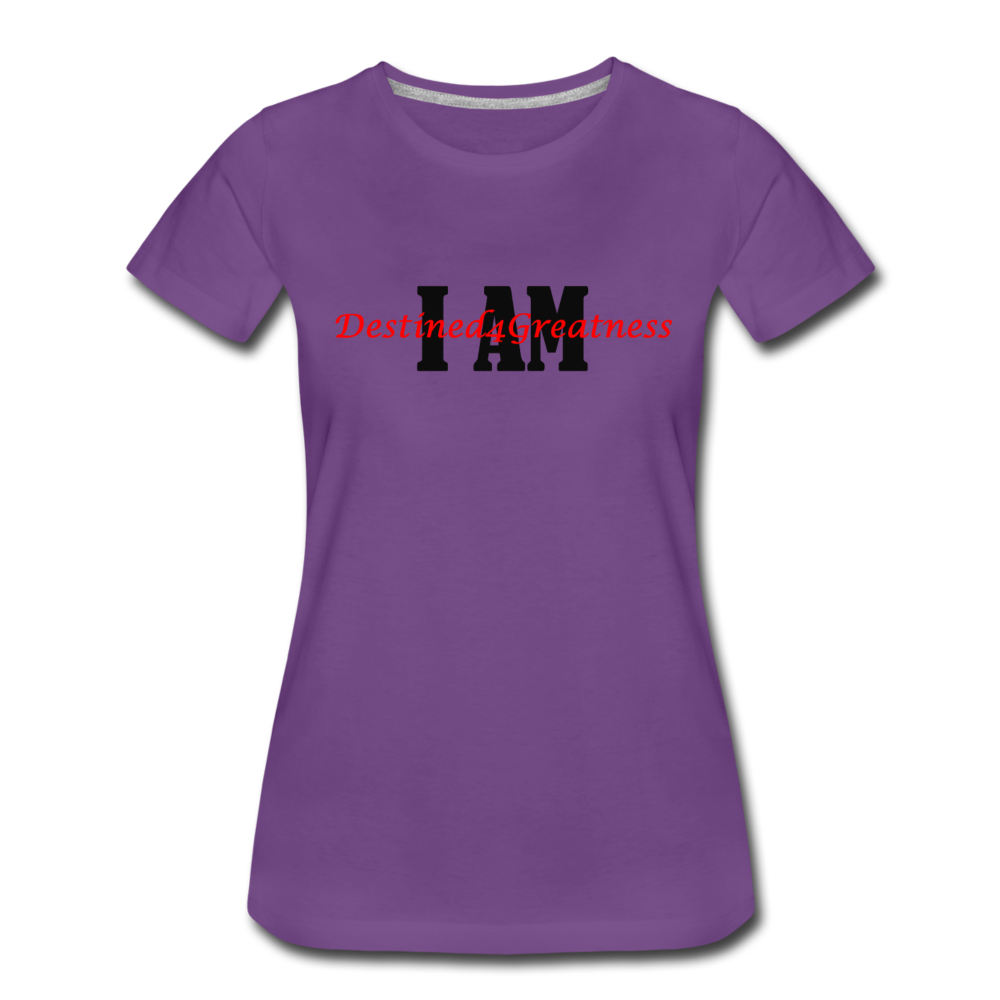 Women’s Red I AM T-Shirt - purple