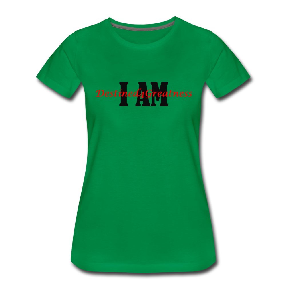 Women’s Red I AM T-Shirt - kelly green