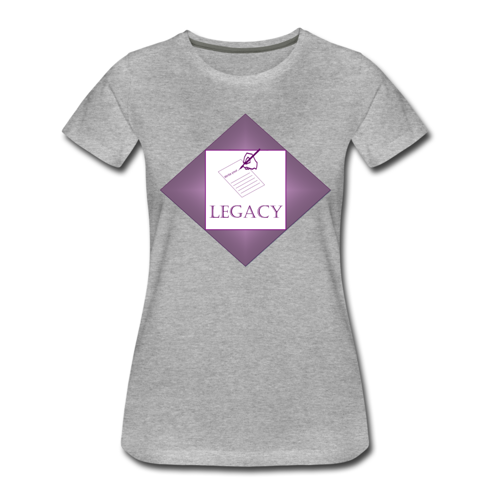 Women’s Purple Legacy T-Shirt - heather gray