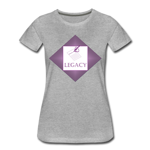 Women’s Purple Legacy T-Shirt - heather gray