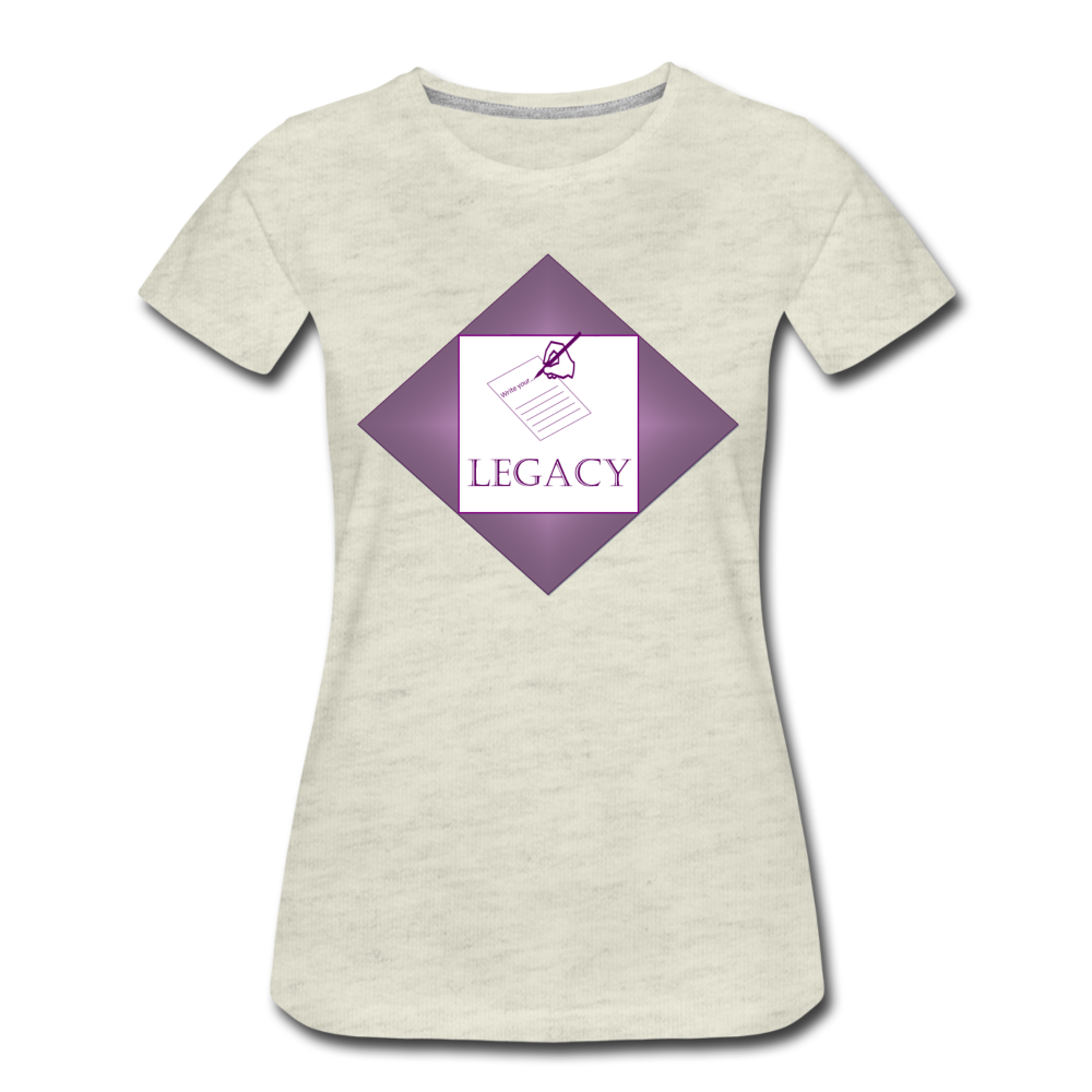 Women’s Purple Legacy T-Shirt - heather oatmeal